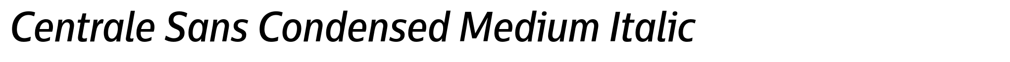 Centrale Sans Condensed Medium Italic image